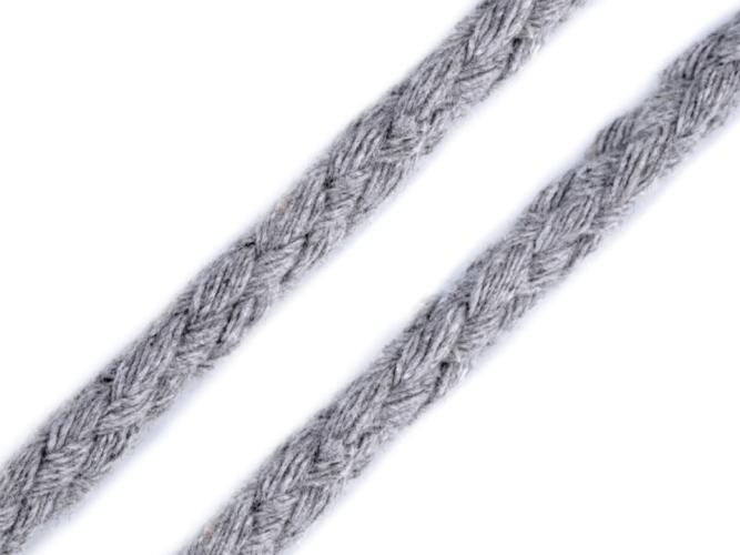 Kordel  Ø 10 - 12 mm grau